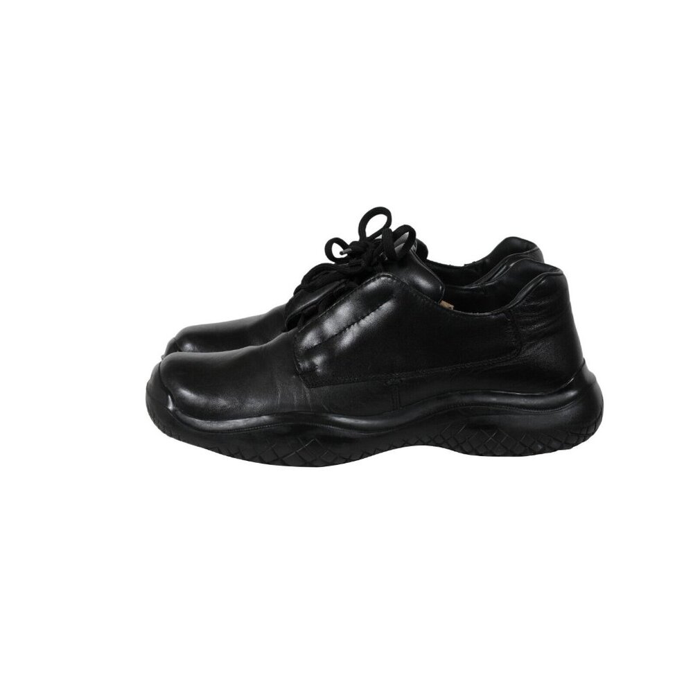 Prada Mens Vintage Chunky Derby US 10 UK 9 Black Leather AW99 Vibram Square Toe - Picture 4 of 11